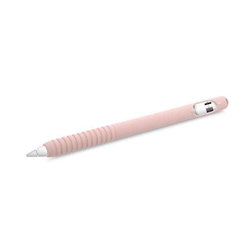 kwmobile Schutzhülle kompatibel mit Apple Pencil (1. Gen) - Hülle Stift Silikon Case - Schutz Abdeckung Ladeanschluss - Altrosa von kwmobile