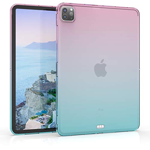 kwmobile Schutzhülle kompatibel mit Apple iPad Air 5. Gen (2022) / iPad Pro 11" (2020) - Hülle Silikon - Tablet Cover Case - Zwei Farben Pink Blau Transparent von kwmobile