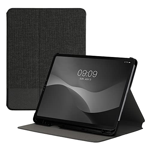 kwmobile Schutzhülle kompatibel mit Apple iPad Pro 11" - (2022) / (2021) - Hülle Slim - Tablet Cover Case mit Ständer Anthrazit Schwarz von kwmobile