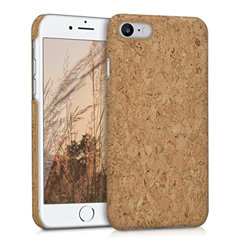 kwmobile Schutzhülle kompatibel mit Apple iPhone SE (2022) / iPhone SE (2020) / iPhone 8 / iPhone 7 - Hülle Kork - Handyhülle - Handy Case Cover Hellbraun von kwmobile