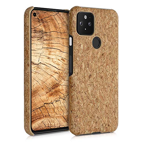 kwmobile Schutzhülle kompatibel mit Google Pixel 5 - Hülle Kork - Handyhülle - Handy Case Cover Hellbraun von kwmobile