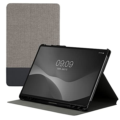 kwmobile Schutzhülle kompatibel mit Huawei MatePad Pro 12.6 (2021) - Hülle Slim - Tablet Cover Case mit Ständer Grau Schwarz von kwmobile