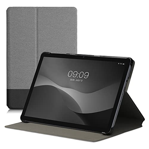 kwmobile Schutzhülle kompatibel mit Huawei MatePad SE (2022) - Hülle Slim - Tablet Cover Case mit Ständer Grau Schwarz von kwmobile