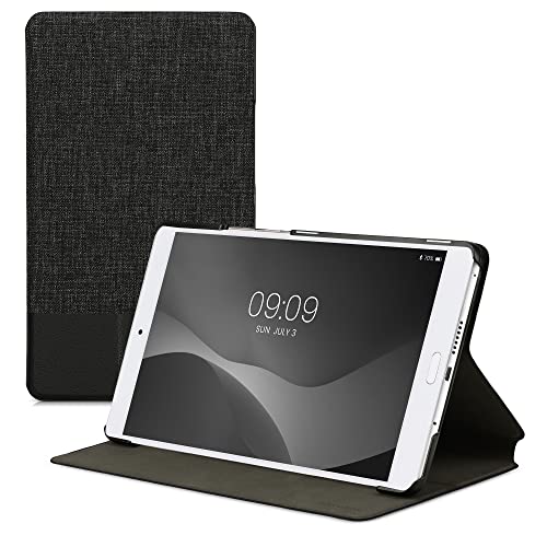 kwmobile Schutzhülle kompatibel mit Huawei MediaPad M3 8.4 - Hülle Slim - Tablet Cover Case mit Ständer Dunkelgrau Schwarz von kwmobile