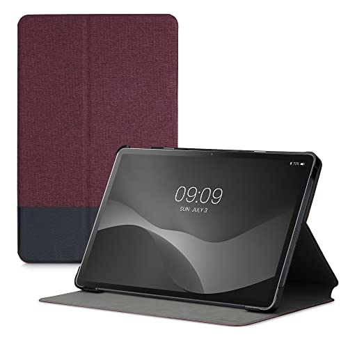 kwmobile Schutzhülle kompatibel mit Lenovo Tab P11 - Hülle Slim - Tablet Cover Case mit Ständer Dunkelrot Schwarz von kwmobile