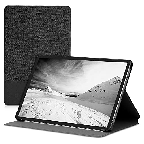 kwmobile Schutzhülle kompatibel mit Lenovo Tab P11 Pro - Hülle Slim - Tablet Cover Case mit Ständer Anthrazit Schwarz von kwmobile