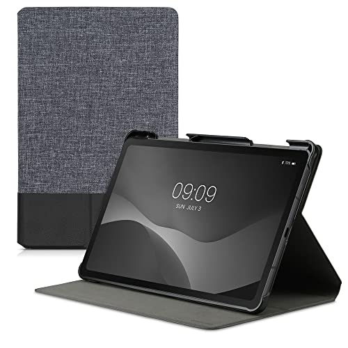 kwmobile Schutzhülle kompatibel mit Samsung Galaxy Tab S6 Lite (2024/2022/2020) - Hülle Slim - Tablet Cover Case mit Ständer Dunkelblau Schwarz von kwmobile
