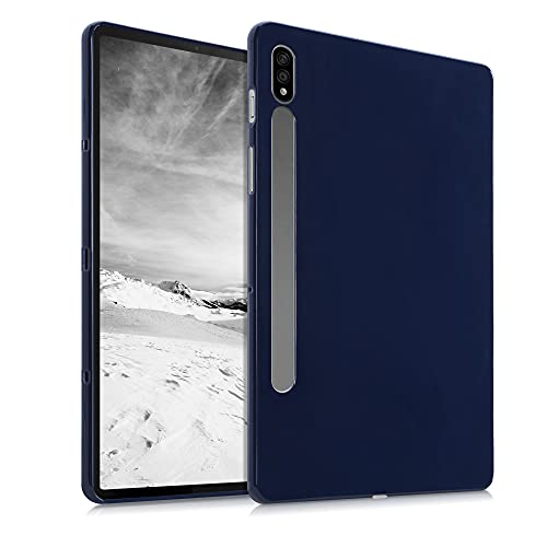 kwmobile Schutzhülle kompatibel mit Samsung Galaxy Tab S8 / Galaxy Tab S7 - Hülle Silikon - Tablet Cover Case Dunkelblau von kwmobile