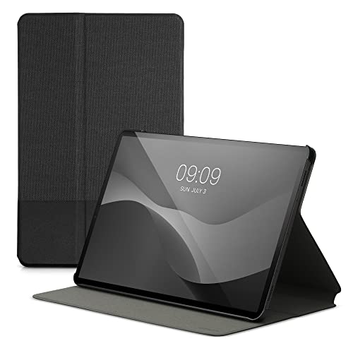 kwmobile Schutzhülle kompatibel mit Samsung Galaxy Tab S8 - Hülle Slim - Tablet Cover Case mit Ständer Anthrazit Schwarz von kwmobile