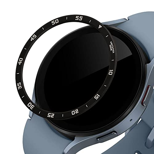 kwmobile Schutzring kompatibel mit Samsung Galaxy Watch 5 (44mm) Fitnesstracker - Bezel Ring Lünette in Schwarz Silber von kwmobile