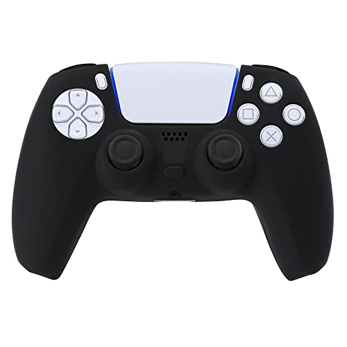 kwmobile Silikon Controller Sleeve kompatibel mit PS5 Schutzhülle - Silikon Case für Spiele-Controller zum Schutz - Schwarz von kwmobile