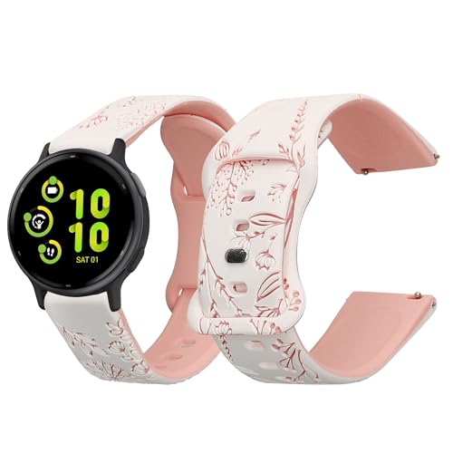 kwmobile Silikon Ersatzarmband kompatibel mit Garmin vivoactive 5 / active 5 Armband - Silikonarmband mit geprägtem Design - Geprägtes Muster von kwmobile