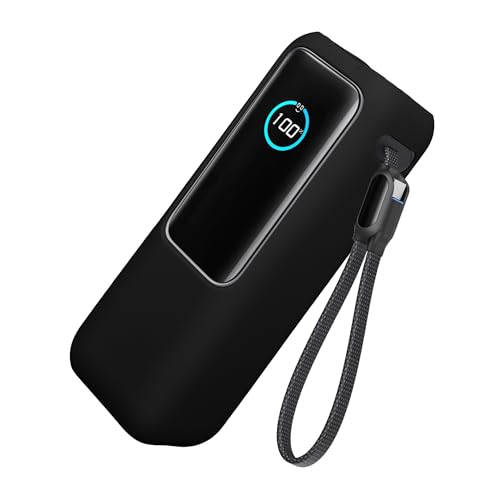 kwmobile Silikon Hülle für Anker Power Bank 25000mAh (A1695H11) Case - Powerbank Hülle für unterwegs - Tasche für Power Bank - Schwarz von kwmobile