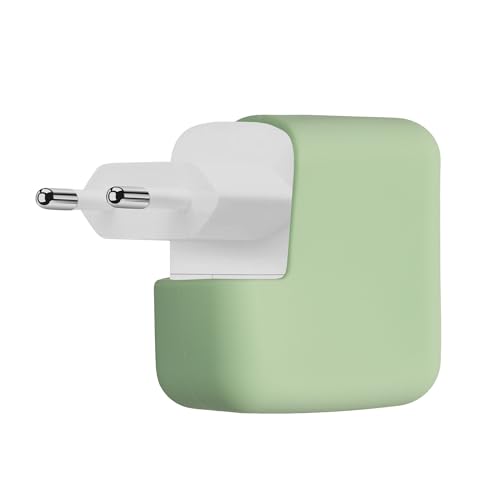 kwmobile Silikon Schutzhülle kompatibel mit Apple 35W Dual USB-C Power Adapter Hülle - Netzteil Full Body Charger Case - Komplettschutz Cover für Aufladegerät in Matcha Grün kwmobile Silikon Schutzhülle kompatibel mit Apple 35W Dual USB-C Power Adapter Hülle - Netzteil Full Body Charger Case - Komplettschutz Cover für Aufladegerät in Matcha Grün von kwmobile