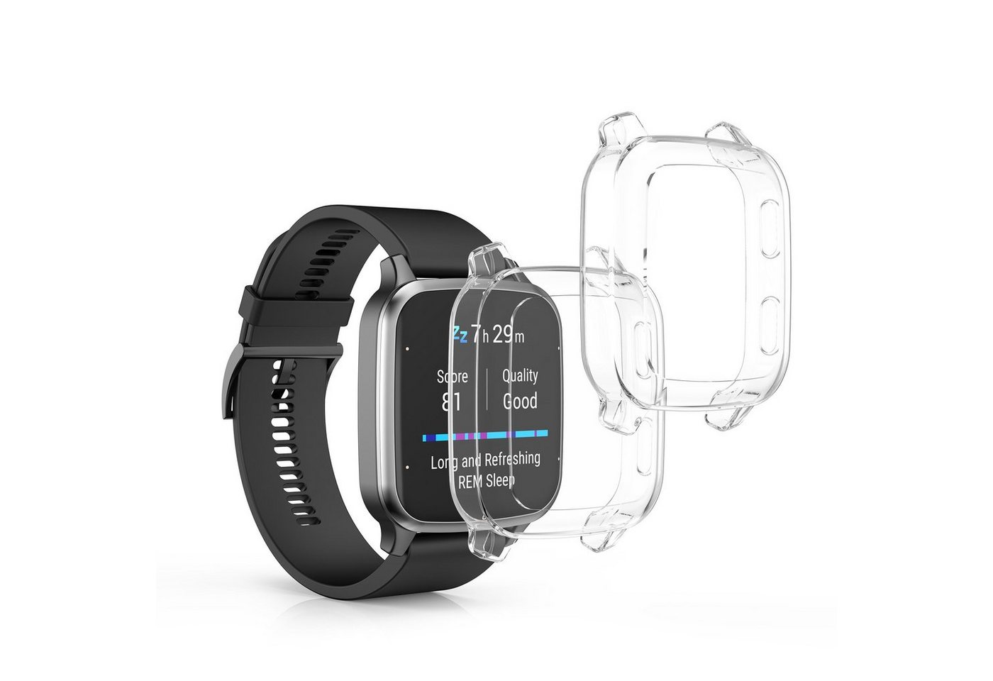 kwmobile Smartwatch-Hülle 2x Hülle für Garmin Venu Sq 2 Music / Sq 2, Silikon Fullbody Cover Case Schutzhülle Set kwmobile Smartwatch-Hülle 2x Hülle für Garmin Venu Sq 2 Music / Sq 2, Silikon Fullbody Cover Case Schutzhülle Set von kwmobile