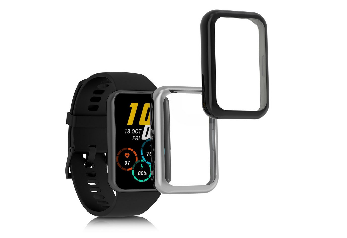 kwmobile Smartwatch-Hülle 2x Hülle für Huawei Watch Fit 2, Silikon Fullbody Cover Case Schutzhülle Set kwmobile Smartwatch-Hülle 2x Hülle für Huawei Watch Fit 2, Silikon Fullbody Cover Case Schutzhülle Set von kwmobile
