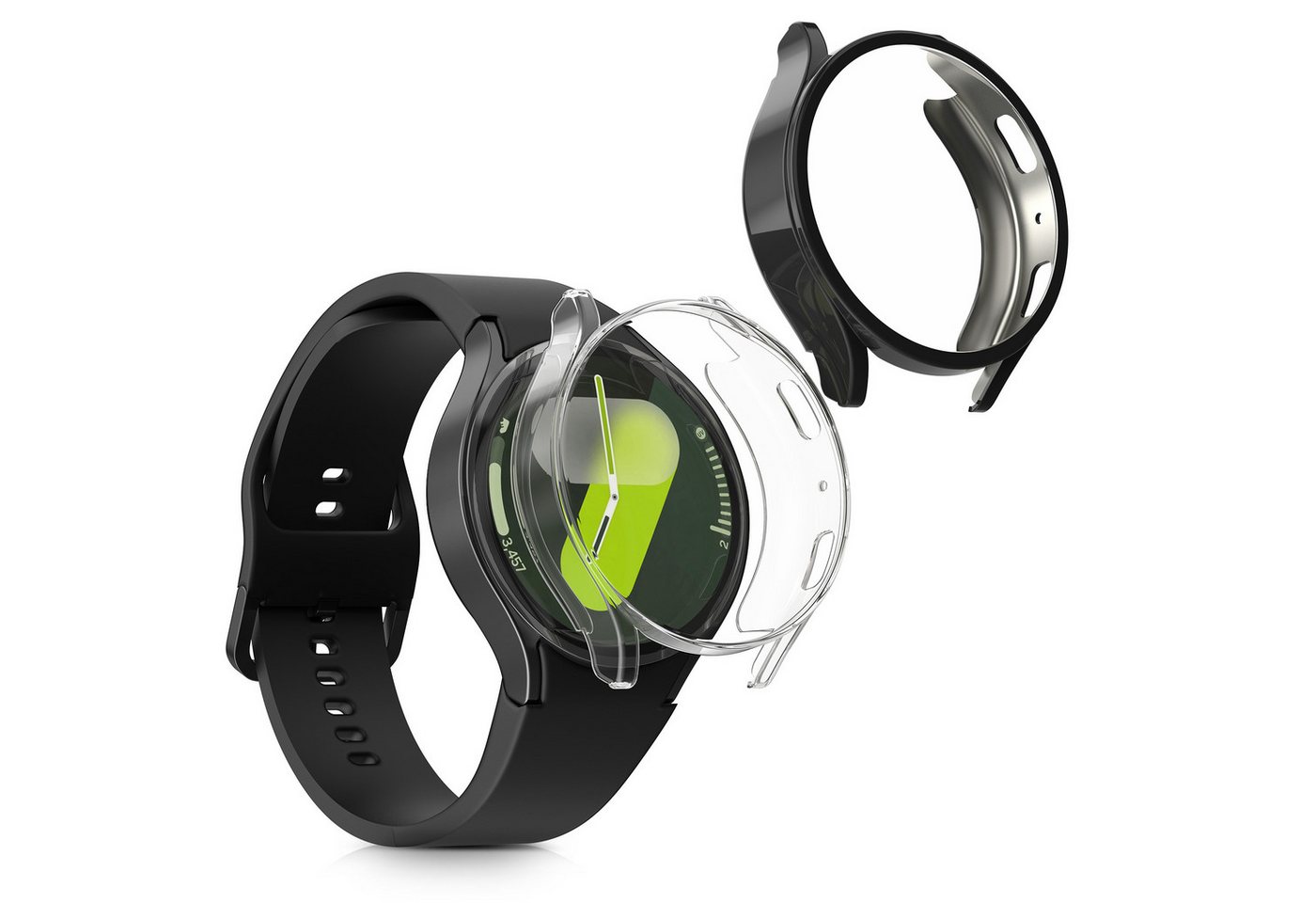 kwmobile Smartwatch-Hülle 2x Hülle für Samsung Galaxy Watch 7 44mm, Silikon Fullbody Cover Case Schutzhülle Set kwmobile Smartwatch-Hülle 2x Hülle für Samsung Galaxy Watch 7 44mm, Silikon Fullbody Cover Case Schutzhülle Set von kwmobile