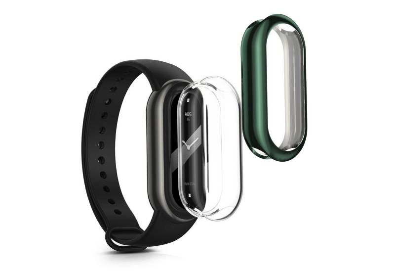 kwmobile Smartwatch-Hülle 2x Hülle für Xiaomi Mi Band 8, Silikon Fullbody Cover Case Schutzhülle Set von kwmobile