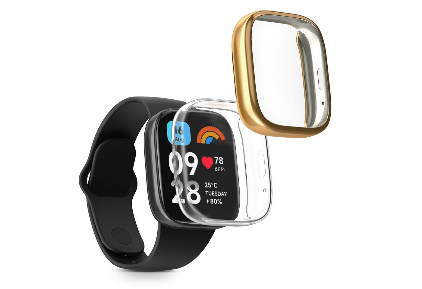 kwmobile Smartwatch-Hülle 2x Hülle für Xiaomi Redmi Watch 3 Active, Silikon Fullbody Cover Case Schutzhülle Set kwmobile Smartwatch-Hülle 2x Hülle für Xiaomi Redmi Watch 3 Active, Silikon Fullbody Cover Case Schutzhülle Set von kwmobile