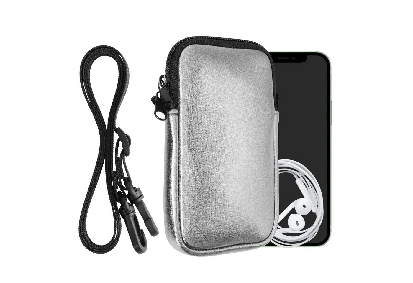 kwmobile Sleeve Handytasche für Smartphones XL - 6,7/6,8", Neopren Handy Hülle mit Kordel - Tasche mit Handykette 17,2 x 8,4 cm kwmobile Sleeve Handytasche für Smartphones XL - 6,7/6,8", Neopren Handy Hülle mit Kordel - Tasche mit Handykette 17,2 x 8,4 cm von kwmobile