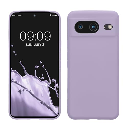 kwmobile Slim Case kompatibel mit Google Pixel 8 Hülle - Handyhülle aus Silikon in Lavendel von kwmobile