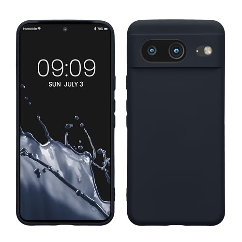 kwmobile Slim Case kompatibel mit Google Pixel 8 Hülle - Handyhülle aus Silikon in Marineblau von kwmobile