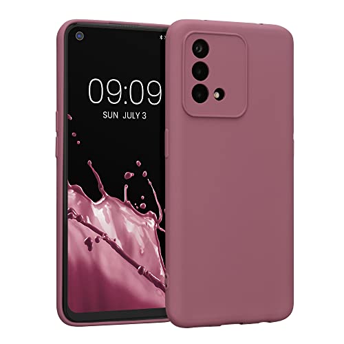 kwmobile Slim Case kompatibel mit Oppo A74 Hülle - Handyhülle aus Silikon in Dark Rose von kwmobile