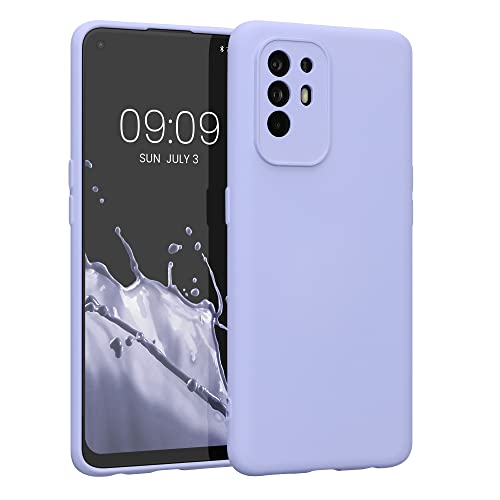 kwmobile Slim Case kompatibel mit Oppo A94 (5G) Hülle - Handyhülle aus Silikon in Pastell Lavendel von kwmobile