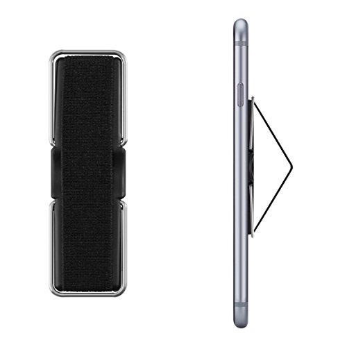 kwmobile Smartphone Fingerhalter Griff Halter - mit Ständer - Selbstklebende Handy Fingerhalterung kompatibel mit iPhone Samsung Sony Handys Schwarz kwmobile Smartphone Fingerhalter Griff Halter - mit Ständer - Selbstklebende Handy Fingerhalterung kompatibel mit iPhone Samsung Sony Handys Schwarz von kwmobile