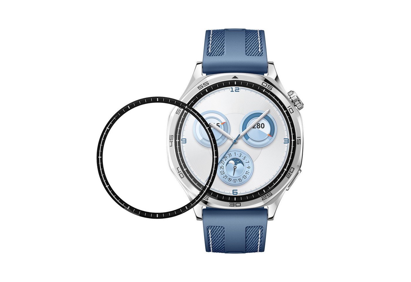 kwmobile Smartphone-Hülle 2x Displayschutzfolie für Huawei Watch GT5 46mm, Schutzfolie für Fitness Tracker - robuster Displayschutz - transparent kwmobile Smartphone-Hülle 2x Displayschutzfolie für Huawei Watch GT5 46mm, Schutzfolie für Fitness Tracker - robuster Displayschutz - transparent von kwmobile