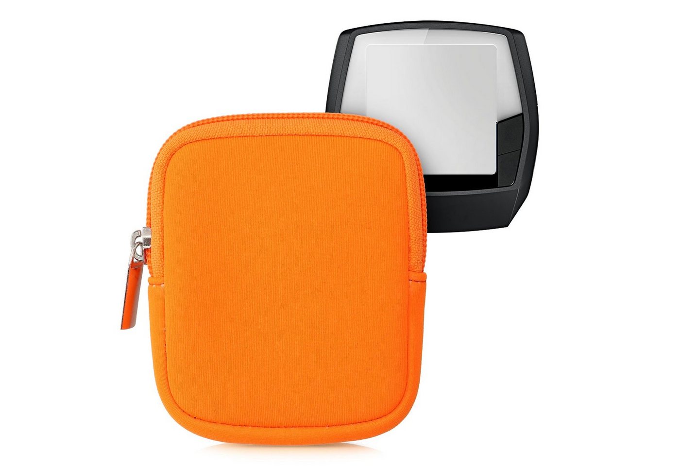 kwmobile Smartphone-Hülle Tasche für Bosch Intuvia, E-Bike Computer Neopren Hülle - Schutztasche Neon Orange von kwmobile