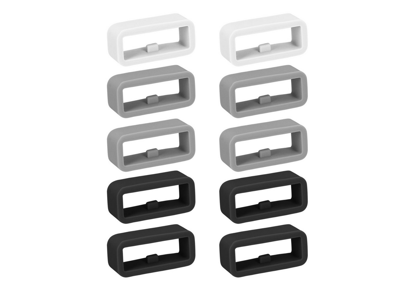 kwmobile Smartwatch-Hülle 10x Smart Watch Band Halterung für 16mm Smartwatch Strap (Universal), Bandschlaufe für Fitness Tracker und Smart Uhr aus Silikon von kwmobile