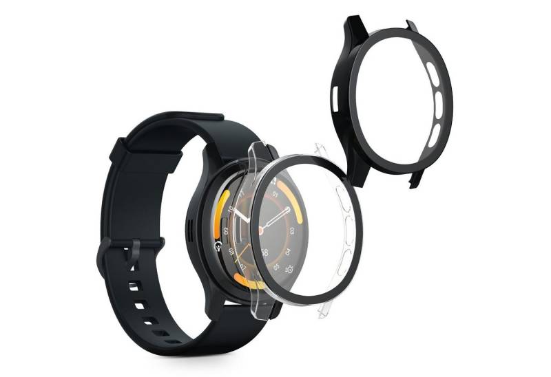kwmobile Smartwatch-Hülle 2x Hülle für Garmin Venu 3, Fullbody Fitnesstracker Glas Cover Case Schutzhülle Set von kwmobile