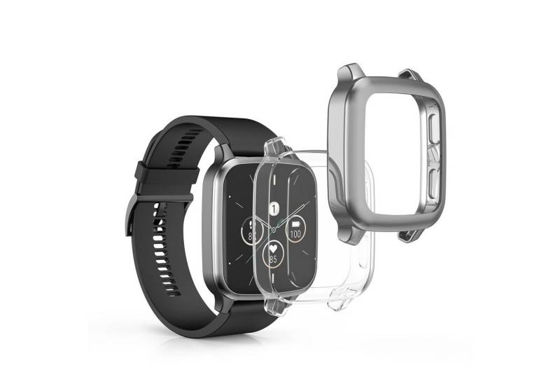 kwmobile Smartwatch-Hülle 2x Hülle für Garmin Venu Sq 2 Music / Sq 2, Silikon Fullbody Cover Case Schutzhülle Set von kwmobile