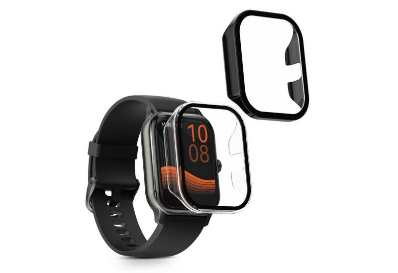 kwmobile Smartwatch-Hülle 2x Hülle für Haylou GST Lite / LS13, Fullbody Fitnesstracker Glas Cover Case Schutzhülle Set von kwmobile