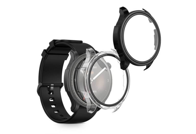 kwmobile Smartwatch-Hülle 2x Hülle für Huami Amazfit Balance A2286, Fullbody Fitnesstracker Glas Cover Case Schutzhülle Set von kwmobile