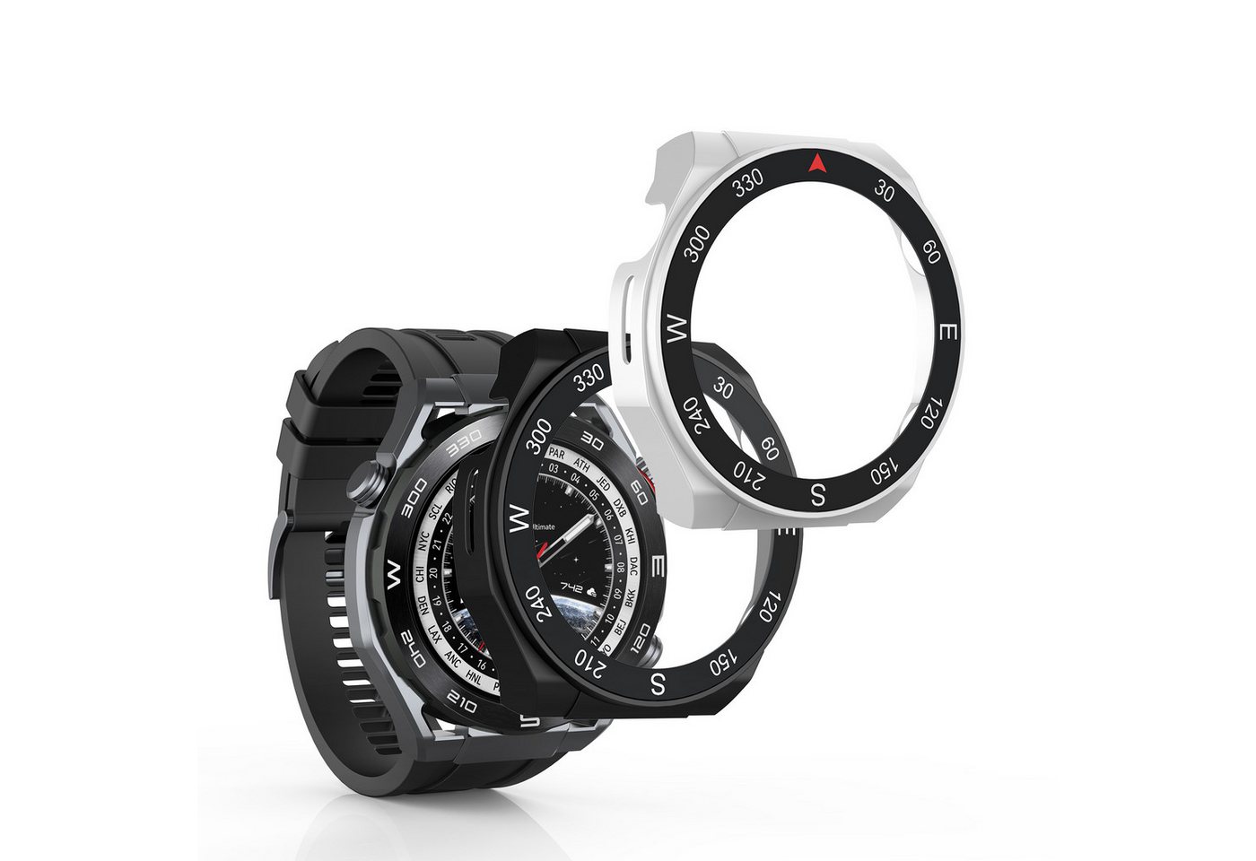 kwmobile Smartwatch-Hülle 2x Hülle für Huawei WATCH Ultimate, Fullbody Fitnesstracker Glas Cover Case Schutzhülle Set kwmobile Smartwatch-Hülle 2x Hülle für Huawei WATCH Ultimate, Fullbody Fitnesstracker Glas Cover Case Schutzhülle Set von kwmobile