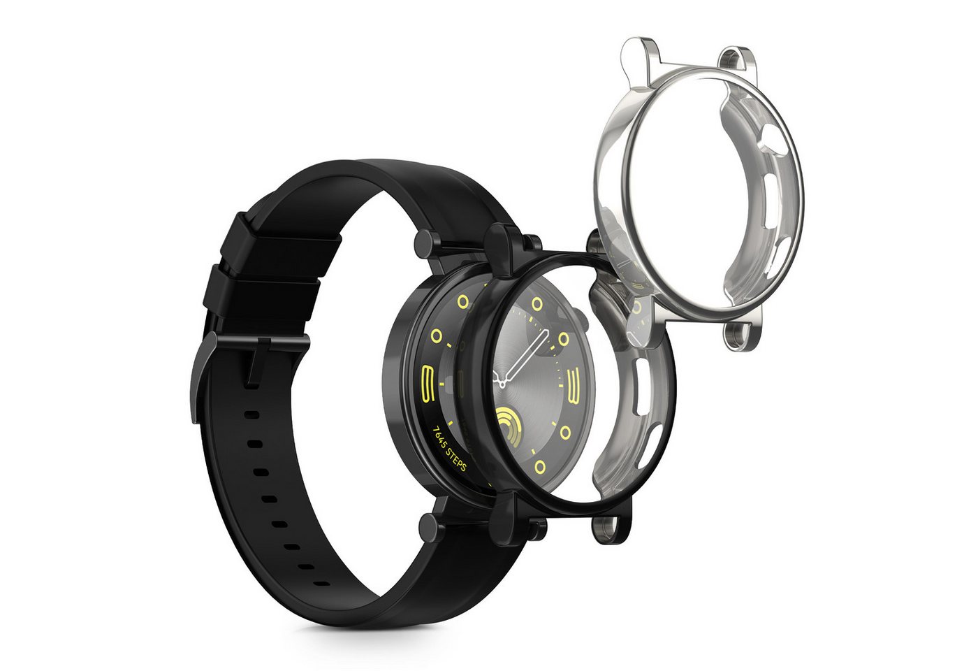 kwmobile Smartwatch-Hülle 2x Hülle für Huawei Watch GT4 41mm, Silikon Fullbody Cover Case Schutzhülle Set von kwmobile