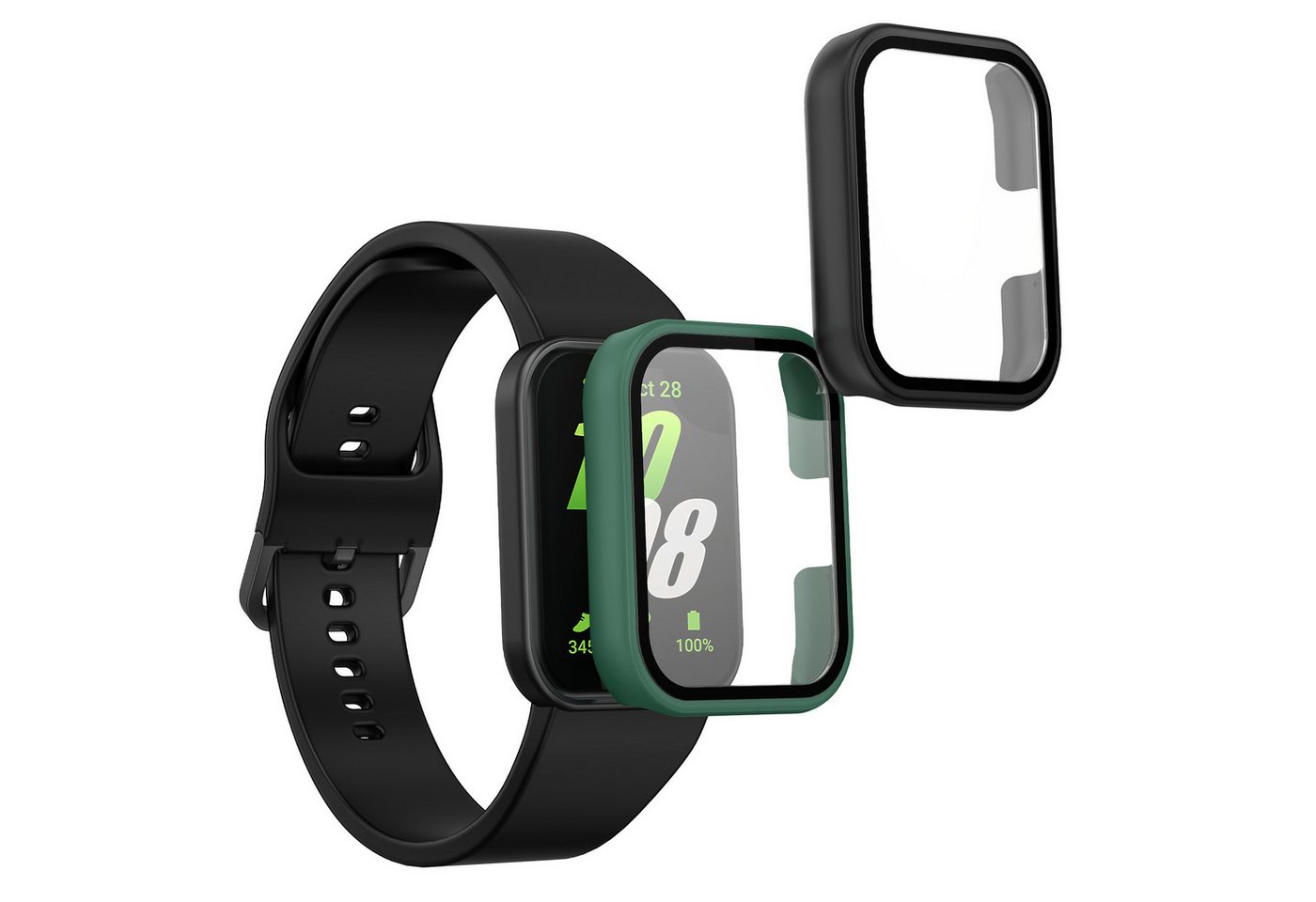 kwmobile Smartwatch-Hülle 2x Hülle für Samsung Galaxy Fit 3, Fullbody Fitnesstracker Glas Cover Case Schutzhülle Set kwmobile Smartwatch-Hülle 2x Hülle für Samsung Galaxy Fit 3, Fullbody Fitnesstracker Glas Cover Case Schutzhülle Set von kwmobile