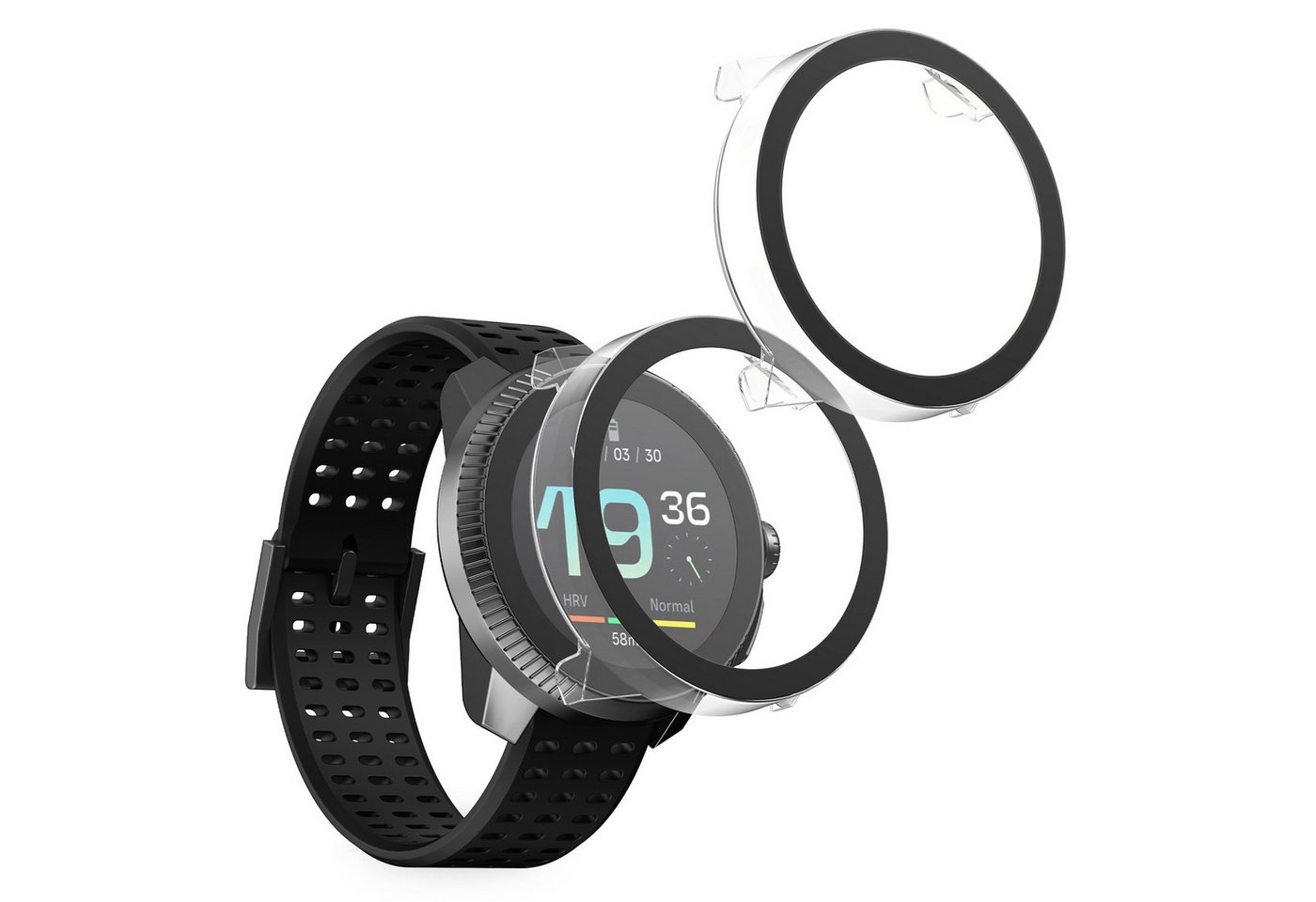 kwmobile Smartwatch-Hülle 2x Hülle für Suunto Race S, Fullbody Fitnesstracker Glas Cover Case Schutzhülle Set kwmobile Smartwatch-Hülle 2x Hülle für Suunto Race S, Fullbody Fitnesstracker Glas Cover Case Schutzhülle Set von kwmobile