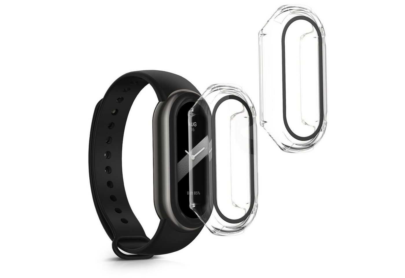 kwmobile Smartwatch-Hülle 2x Hülle für Xiaomi Mi Band 8, Fullbody Fitnesstracker Glas Cover Case Schutzhülle Set kwmobile Smartwatch-Hülle 2x Hülle für Xiaomi Mi Band 8, Fullbody Fitnesstracker Glas Cover Case Schutzhülle Set von kwmobile