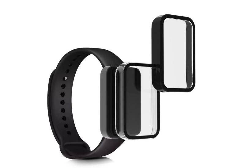 kwmobile Smartwatch-Hülle 2x Hülle für Xiaomi Redmi Smart Band Pro, Fullbody Fitnesstracker Glas Cover Case Schutzhülle Set von kwmobile