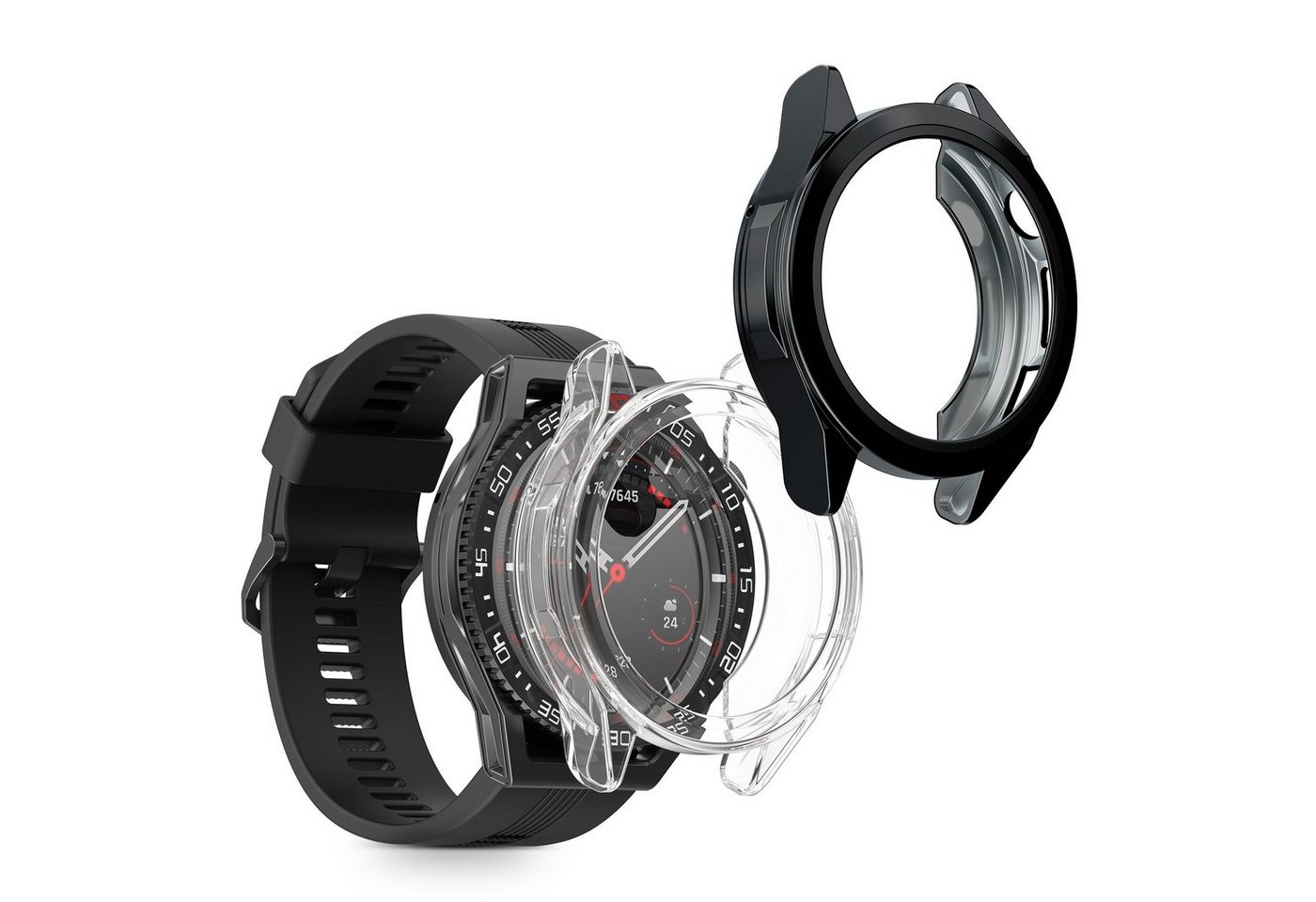 kwmobile Smartwatch-Hülle 2x Schutzhülle für Huawei GT3 SE, Fitness Tracker Gehäuse Hülle klar von kwmobile