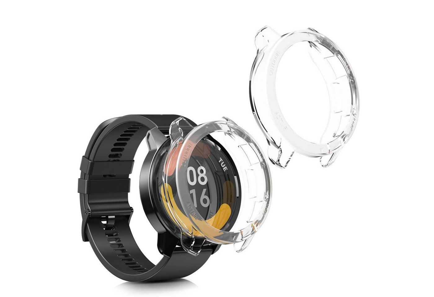 kwmobile Smartwatch-Hülle 2x Schutzhülle für Xiaomi Watch S1 Active, Fitness Tracker Gehäuse Hülle klar kwmobile Smartwatch-Hülle 2x Schutzhülle für Xiaomi Watch S1 Active, Fitness Tracker Gehäuse Hülle klar von kwmobile