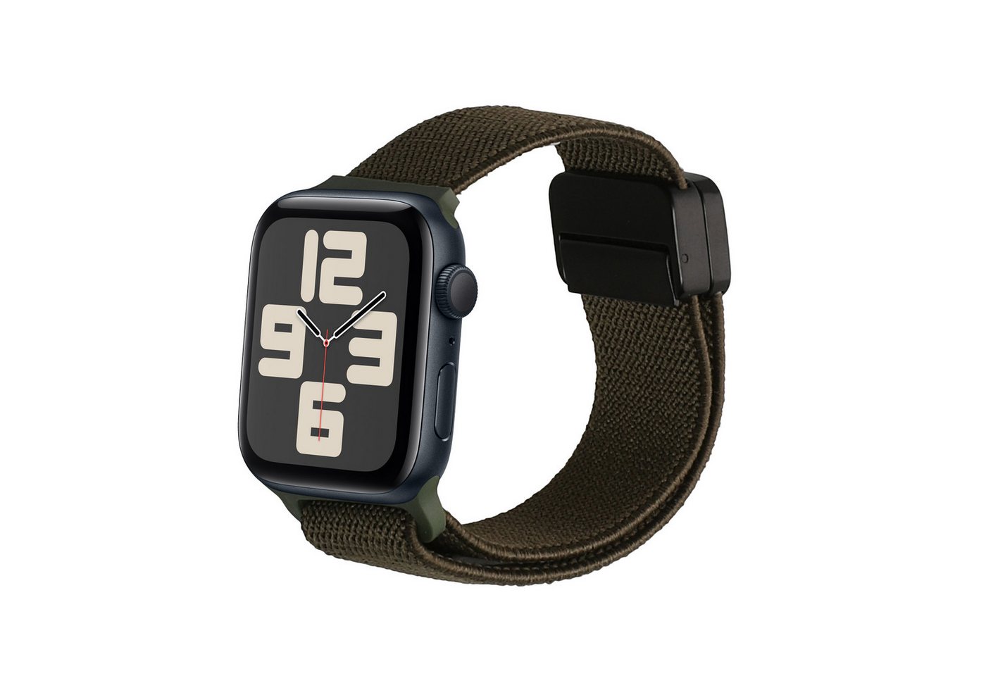 kwmobile Smartwatch-Hülle Ersatzarmband für Apple Watch SE 44mm iWatch 9/8/7/6/5/4/3 44mm, Nylonarmband mit Magnetverschluss - Grün kwmobile Smartwatch-Hülle Ersatzarmband für Apple Watch SE 44mm iWatch 9/8/7/6/5/4/3 44mm, Nylonarmband mit Magnetverschluss - Grün von kwmobile