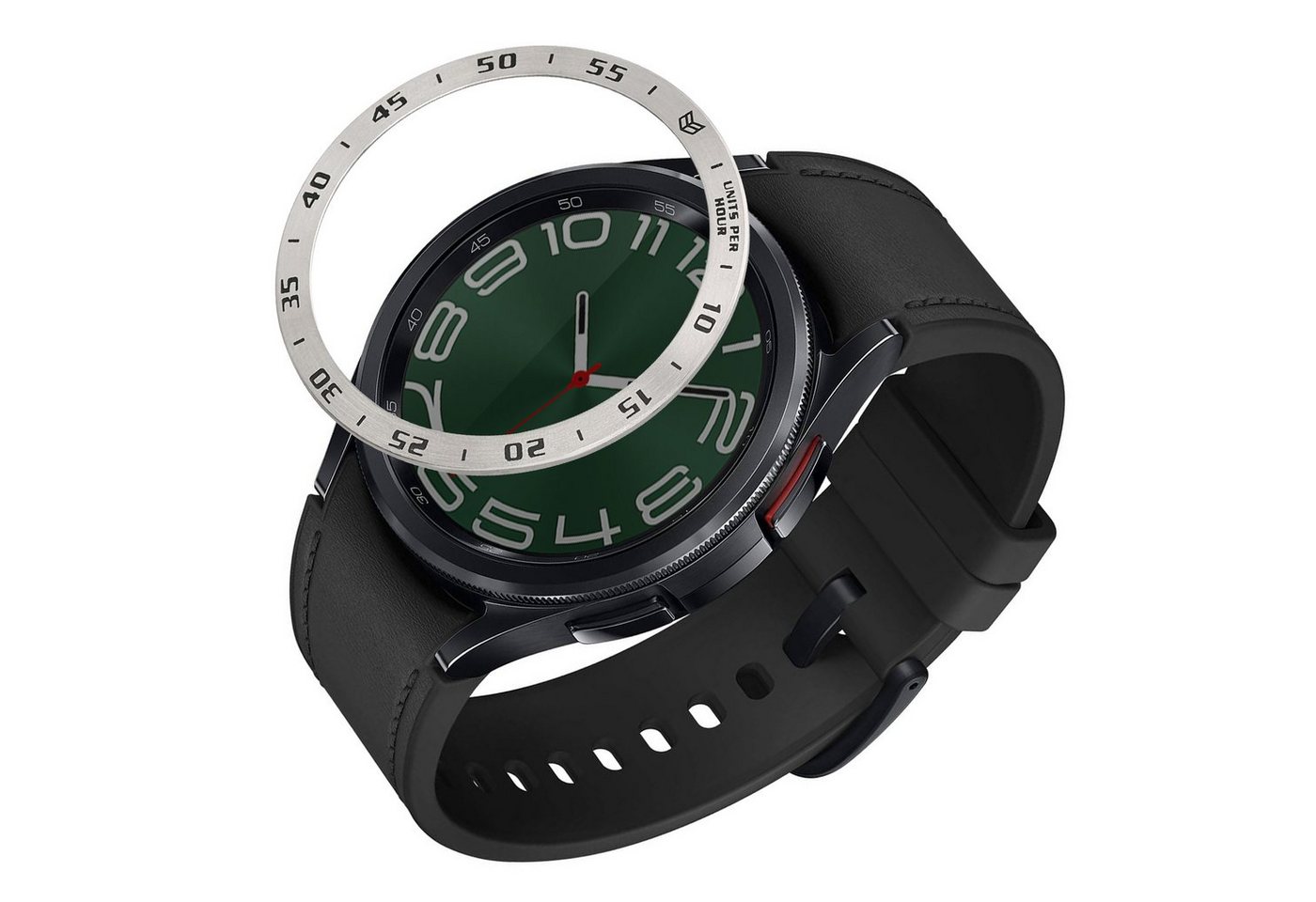 kwmobile Smartwatch-Hülle Schutzring für Samsung Galaxy Watch 6 Classic 47mm Fitnesstracker, Bezel Ring Lünette in Silber Schwarz kwmobile Smartwatch-Hülle Schutzring für Samsung Galaxy Watch 6 Classic 47mm Fitnesstracker, Bezel Ring Lünette in Silber Schwarz von kwmobile