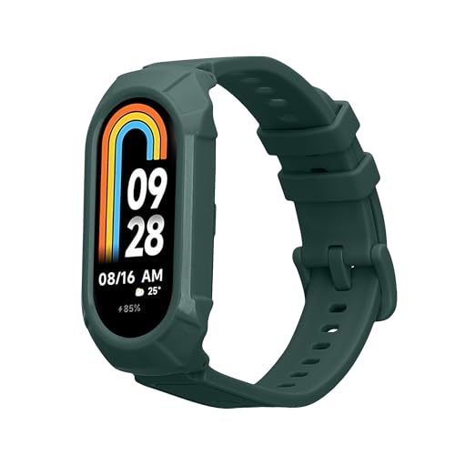 kwmobile Sportarmband kompatibel mit Xiaomi Mi Band 8 - Armband TPU Silikon für Fitnesstracker - mit Schutz Bumper Dunkelgrün kwmobile Sportarmband kompatibel mit Xiaomi Mi Band 8 - Armband TPU Silikon für Fitnesstracker - mit Schutz Bumper Dunkelgrün von kwmobile