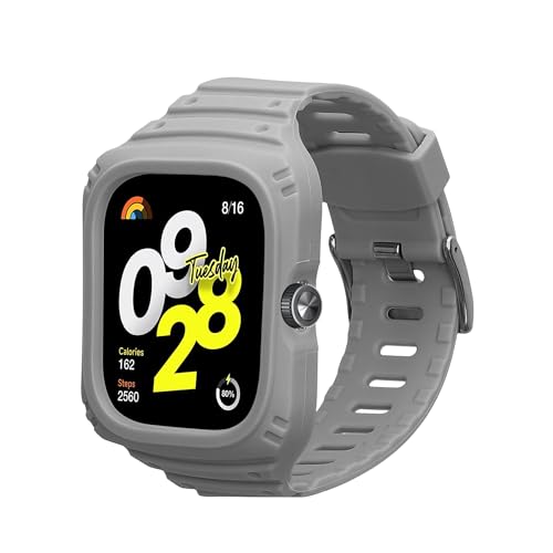 kwmobile Sportarmband kompatibel mit Xiaomi Redmi Watch 4 - Armband TPU Silikon für Fitnesstracker - mit Schutz Bumper Grau kwmobile Sportarmband kompatibel mit Xiaomi Redmi Watch 4 - Armband TPU Silikon für Fitnesstracker - mit Schutz Bumper Grau von kwmobile