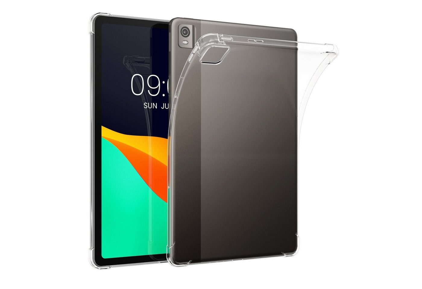 kwmobile Tablet-Hülle Hülle für Nokia T21 Tablet, Silikon Case transparent - Tablet Cover Tablethülle gummiert von kwmobile
