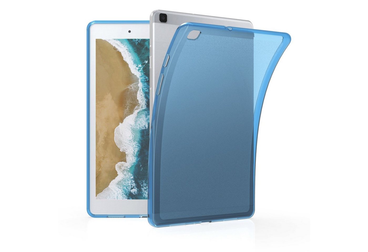 kwmobile Tablet-Hülle Hülle für Samsung Galaxy Tab A 8.0 (2019), Silikon Case transparent - Tablet Cover Tablethülle gummiert von kwmobile